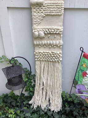 Vintage  Cream Macrame Wall Hanging